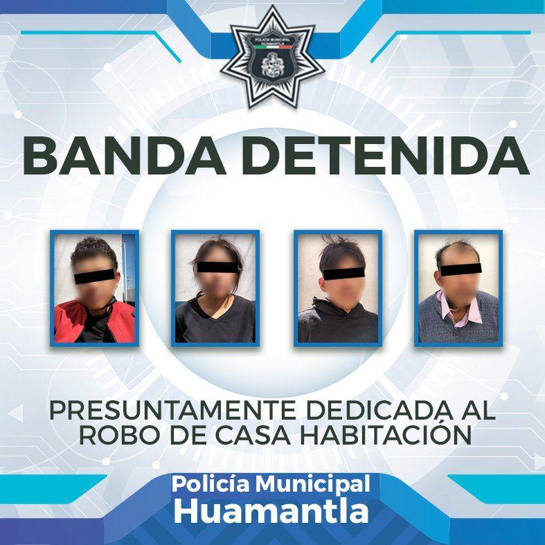 Desarticula Policía de Huamantla a banda dedicada al robo de casa habitación